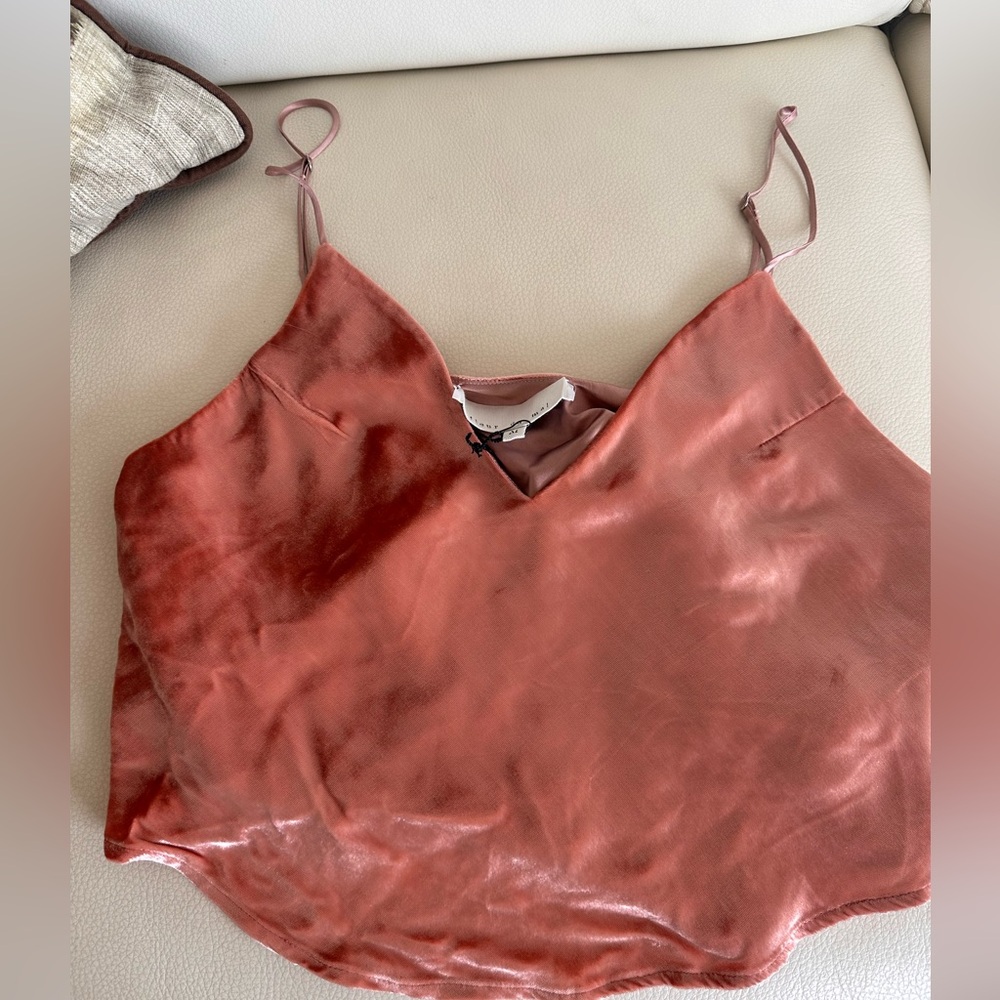 Fleur du Mal pink velvet cami